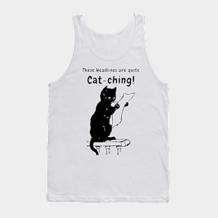 These headlines are quite eye Cat-ching!! Black Cat Tank Top